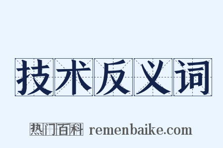 技术反义词是什么意思的图片